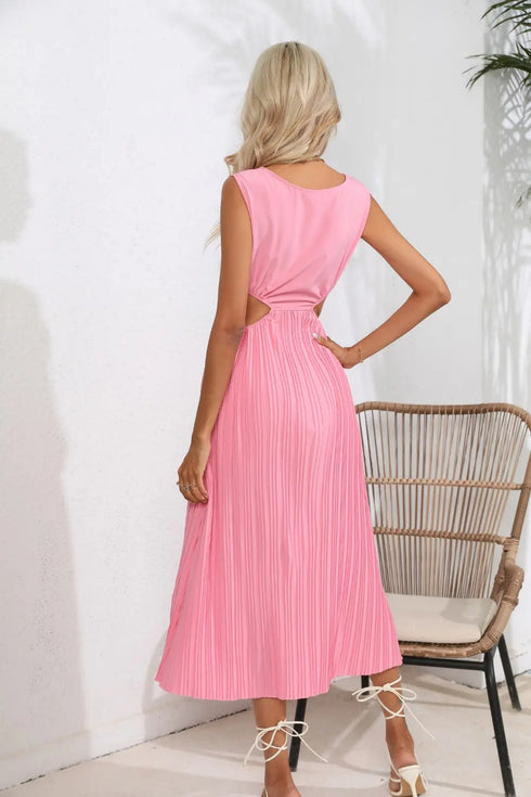 'Veda' Cutout Ruched Maxi Dress - Celes Fashion